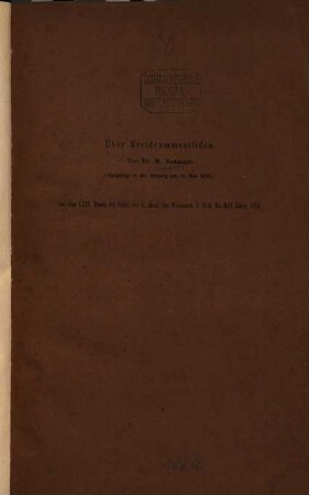 Über Kreideammonitiden : (Vorgelegt in der Sitzung am 13. Mai 1875.)