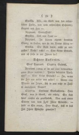 Achter Auftritt. Graf Appiani. Claudia Galotti.