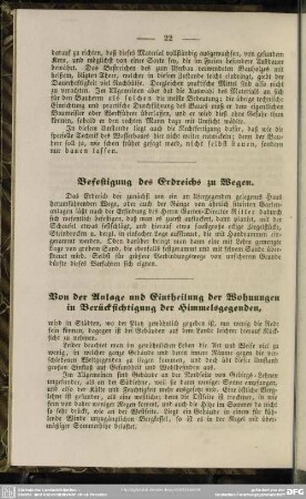 Befestigung des Erdreichs zu Wegen