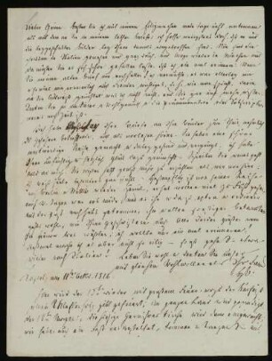 Brief von Johann Heinrich Balthasar Bauer an Ludwig Emil Grimm
