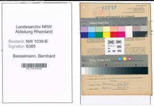 Entnazifizierung Bernhard Besselmann , geb. 21.11.1914 (Schreiner)