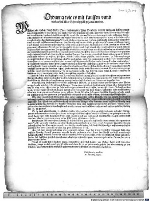 Ordnung wie es mit kauffen unnd verkauffen alles Schmaltz, soll gehalten werden : Decretum in consilio 11 Ianuarij. 1558