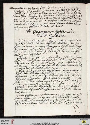 De Congregatione Consistoriali, Seu de Consistorio