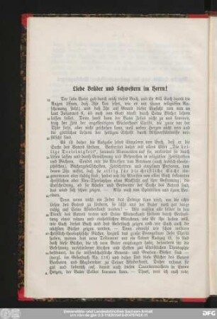 Liebe Brüder und Schwestern im Herrn!