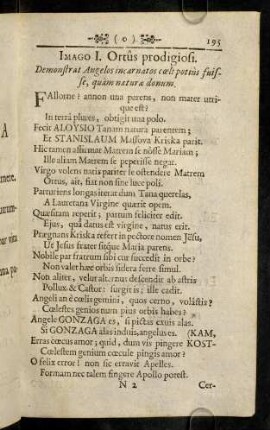 195-207, Imago I. Ortûs prodigiosi. - Imago VI. Devontionis Eucharisticae.