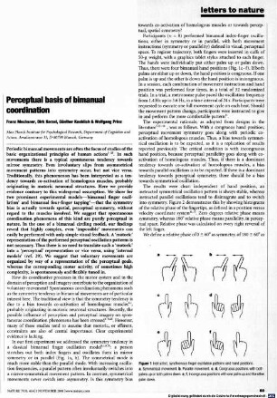 Perceptual basis of bimanual coordination