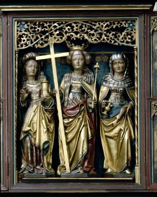 Seitenaltar — Mittelschrein mit heiliger Maria Magdalena, heiliger Helena und heiliger Elisabeth