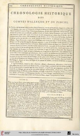 Chronologie historique des comtes d’Alençon et du Perche