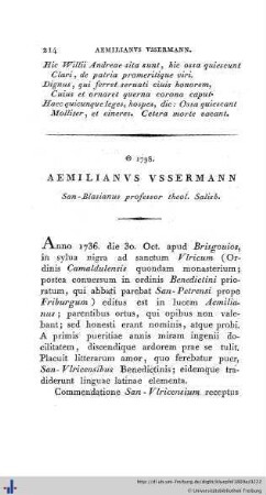 Aemilianus Ussermann.