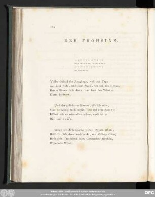 Der Frohsinn.