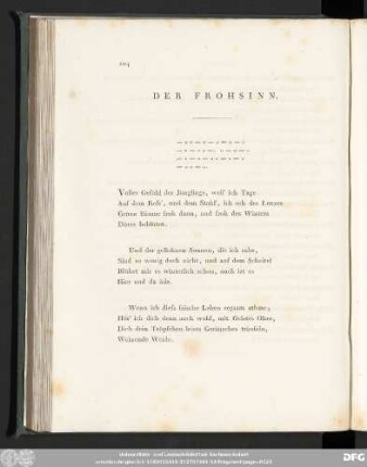 Der Frohsinn.