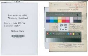 Entnazifizierung Hans Nobes , geb. 07.08.1908 (Kaufmaennischer Angestellter)