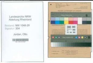 Entnazifizierung Otto Jordan , geb. 18.07.1901 (Beamter)