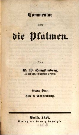 Commentar über die Psalmen, 4,2