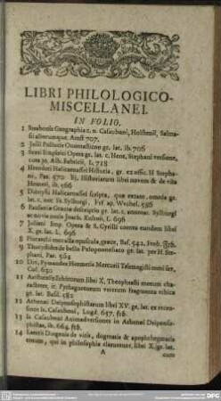 Libri Philologico-Miscellanei