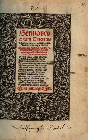 Sermones et varii Tractatus