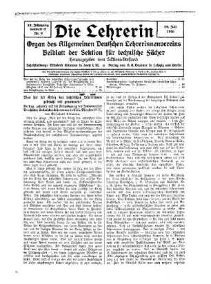Was hat der Krieg den technischen Lehrerinnen gebracht und genommen? : Vortrag, gehalten auf der Kriegsttagung des Landesvereins Preußischer Technischer Lehrerinnen in Cöln, Pfingsten 1916