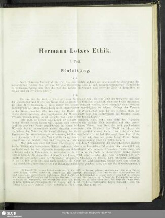 Hermann Lotzes Ethik