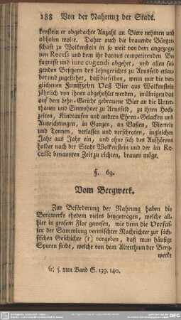 §. 69. Vom Bergwerk