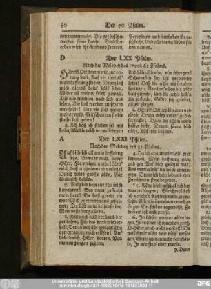 Der LXX Psalm.