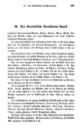 III. Der Kurländische Consistorial-Bezirk