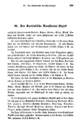III. Der Kurländische Consistorial-Bezirk