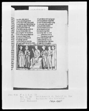 Rudolf von Ems, Weltchronik — Saul als König, Folio 226recto