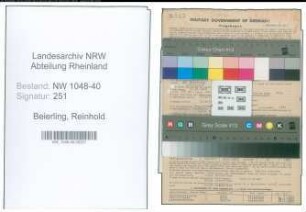 Entnazifizierung Reinhold Beierling , geb. 21.12.1903 (Richter)