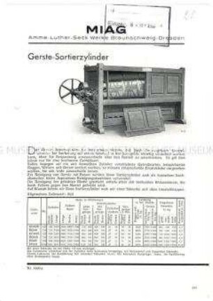 Gerste-Sortierzylinder