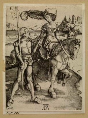 Das Fräulein zu Pferd und der Landsknecht
