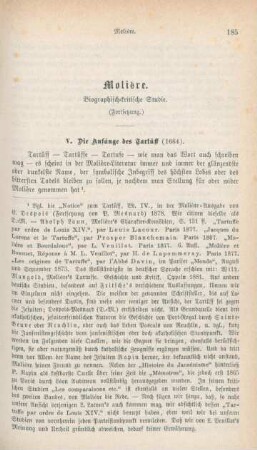 185-207 Molière : biographisch-kritische Studie : Fortsetzung
