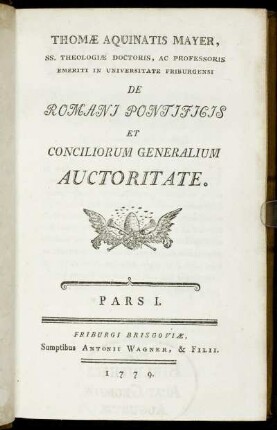 1: De Romani Pontificis Et Conciliorum Generalium Auctoritate
