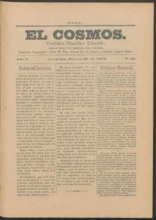Segundo número de abril, Jueves 20 de 1893