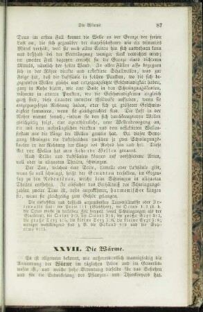 XXVII. Die Wärme