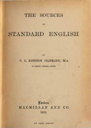 The Sources of Standard English