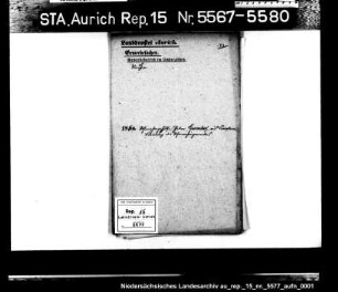 Hausierkonzessionen und -gesuche: Peter Groenhoff aus Emden, Uhrenhandel