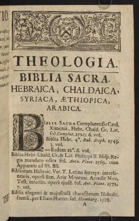 1-112, Biblia Sacra