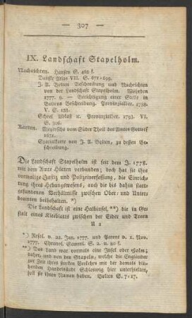 IX. Landschaft Stapelholm.