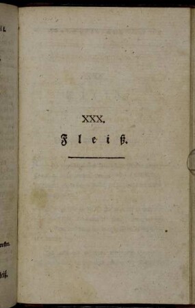 XXX. Fleiß.