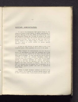 Sanitary administration.