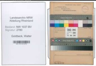 Entnazifizierung Walter Goldbeck , geb. 06.07.1908 (Bueroangestellter)