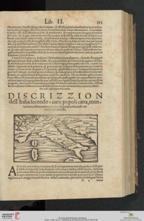 Discrizzion dell'Italia secondo i uarii popoli citta, [...]