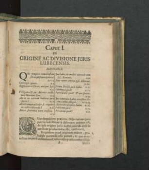 Caput I. De Origine Ac Divisione Iuris Lubecensis.