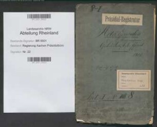 Gehälter, Remunerationen pp. Generalia. Bd. 1