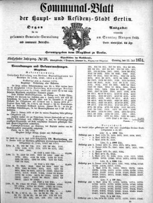 1874,28: No. 28, 12. Juli 1874