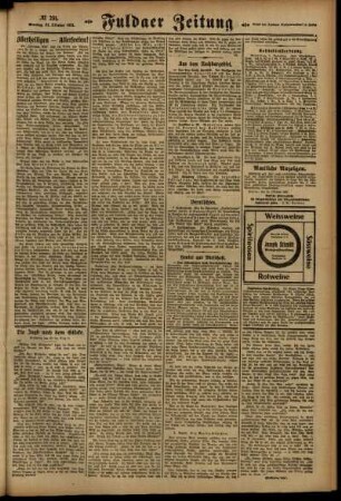 Zweite Ausgabe vom Montag, den 31. Oktober 1921.