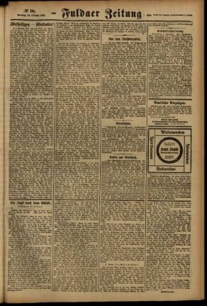 Zweite Ausgabe vom Montag, den 31. Oktober 1921.