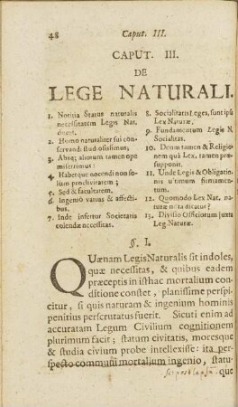Caput III. De Lege Naturali