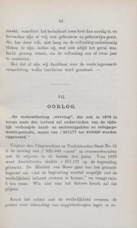 VII. Oorlog