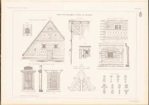 Bauerngut, Leitmeritz: Ansichten Details (aus: Das Bauernhaus in Österreich-Ungarn, hrsg.v. Ingenieur- und Architektenverein, 1906)